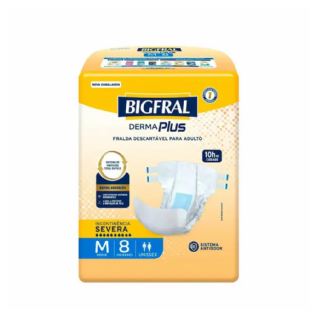 FRALDA BIGFRAL DERMA PLUS M PCT 08 UN