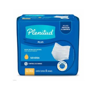 FRALDA ROUPA INT PLENITUD PROTECT PLUS G/XG 8UNID.