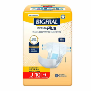 FRALDA BIGFRAL DERMA PLUS JUVENIL PCT 10UN