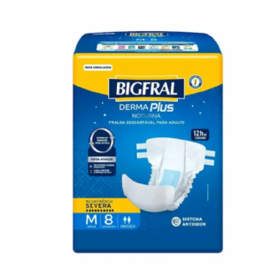 FRALDA BIGFRAL NOTURNA M PCT 8UNID