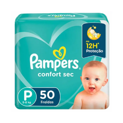 FRALDA PAMPERS CONFORT SEC P  C/50