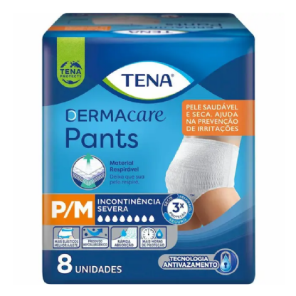 FRALDA TENA PANTS DERMACARE P/M C/8
