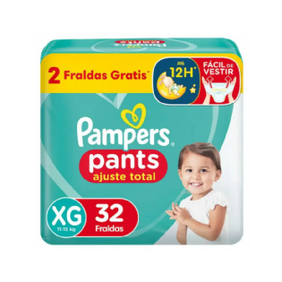 FRALDA PAMPERS PANTS MEGA XG C/32