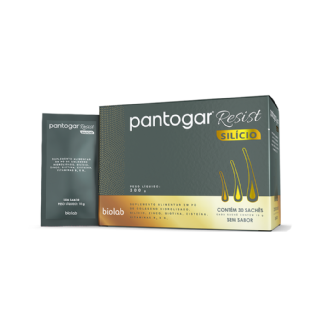 PANTOGAR RESIST SILÍCIO | 30 SACHÊS para Fortalecer Cabelos e Unhas