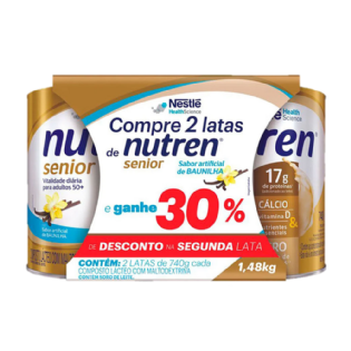 NUTREN SENIOR PO BAUNILHA 740G C/2 PROMOCIONAL