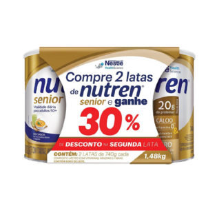 NUTREN SENIOR PO SEM SABOR 740G C/2 PROMOCIONAL