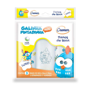 PANO BOCA GALINHA PINTADINHA CREMER 35X35 3UNDS