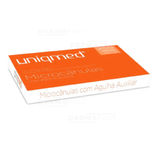 UNIQMED MICROCANULAS C/AGULHA AUXILIAR 23GX1 25G (0,50MM) X 40MM C/12
