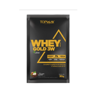 WHEY PROTEIN GOLD 3W TOPWAY CHOCOLATE C/ AVELA SACHE 30G