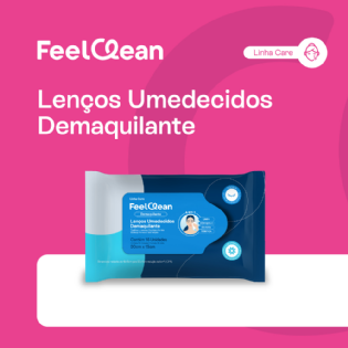 Lenços Umedecidos Demaquilantes Feelclean | 16 Unidades