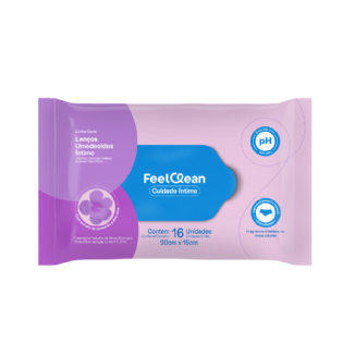 LENÇOS UMEDECIDOS FEELCLEAN ÍNTIMOS | 16 UNIDADES