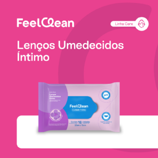 LENÇOS UMEDECIDOS FEELCLEAN ÍNTIMOS | 16 UNIDADES