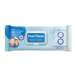 TOALHA UMEDECIDAS FEELCLEAN PARA ADULTOS | Higiênicas e Práticas