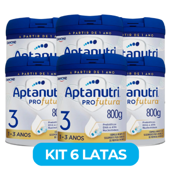 Kit com 6 Fórmulas Infantis Aptanutri Profutura 3 â 800g Cada