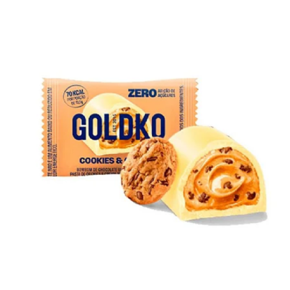 GOLDKO BOMBOM BRANCO COM COOKIES E CREAM.