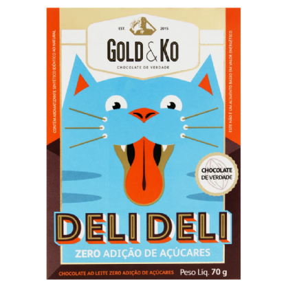 GOLDKO DELI DELI AO LEITE ZERO ACUCAR 70G.