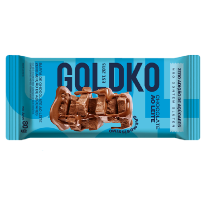 GOLDKO BARRA DE CHOCO AO LEITE ZERO ACUCAR 80G.