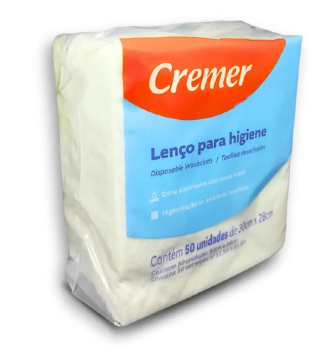 Lenço de Higiene 30x28 cm | Pacote com 50 Unidades