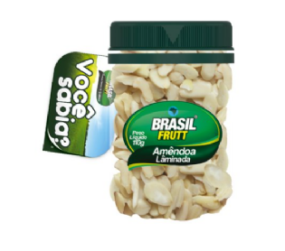 BRASIL FRUTT AMENDOA LAMINADA POTE 110GR