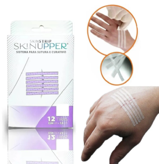 CURAT PONTO FALSO BRANCO C/2 ENV C/6 TIRAS SKIN-STRIP SKINUPPER