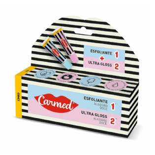 CIMED KIT CARMED SOS ALGODÃO DOCE ESFOLIANTE 10G + ULTRA GLOSS 10G