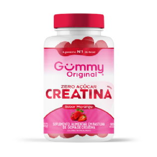 GUMMY CREATINA ZERO ACUCAR MORANGO 90GOM