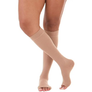 VENOSAN COMF COTTON 30-40 AD XXG LONGA PE ABERTO BEGE