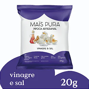 MAIS PURA PIPOCA ARTESANAL VINAGRE E SAL 20G