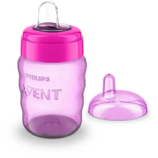AVENT COPO EASY SIP C/BICO DE SILICONE 260ML MENINA