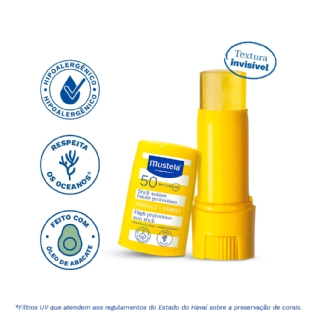 MUSTELA STICK PROT SOLAR ALTA | Proteção Solar Eficaz para Pele Sensível
