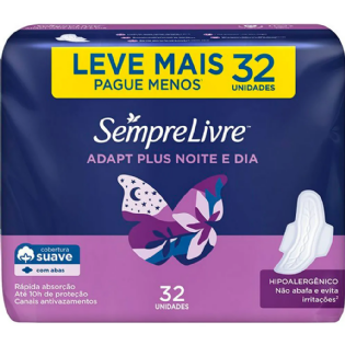 ABSORVENTE SEMPRE LIVRE C/ABAS NOTURNO SUAVE L32P