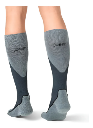 MEIA JOBST SPORT 3/4 PANT 15-20 PE FECHADO PRETA/CINZA TAM.  M