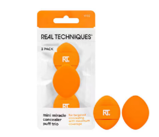 REAL TECHNIQUES TRIO MINI ESPONJAS CONCEALER PUFF MIRACLE 0132