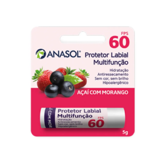 ANASOL PROT. SOLAR LABIAL FPS 60 ACAI C MORANGO-5G