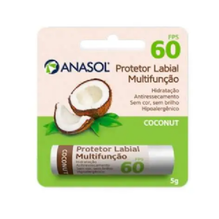 ANASOL PROTETOR SOLAR LABIAL FPS 60 COCONUT - 5G