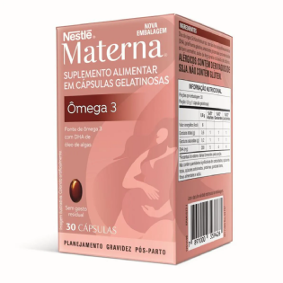 Suplemento Alimentar Nestlé Materna Ômega DHA 30 cápsulas