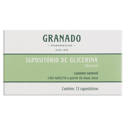 GRANADO SUPOSITORIO DE GLICERINA ADULTO 12UN