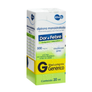 DIPIRONA SODICA 500 MG/ ML (GEN) FR 20 ML GOTAS