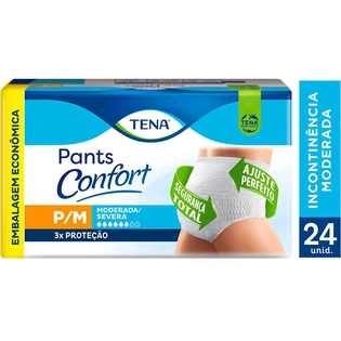 FRALDA TENA PANTS CONFORT P/M | Pacote com 24 Unidades
