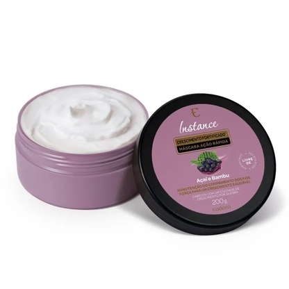 MÁSCARA INSTANCE AÇAÍ E BAMBU | Revitalização e Hidratação para Todos os Tipos de Cabelo