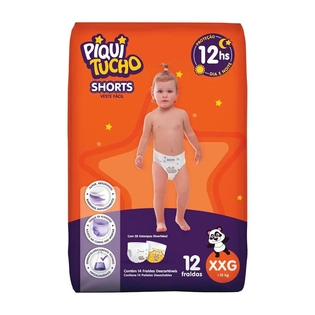 FRALDA INFANTIL SHORTS PIQUITUCHO | PACOTE COM 12 UNIDADES