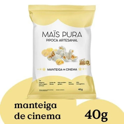 Pipoca Artesanal | Mais Pura Manteiga de Cinema 40g