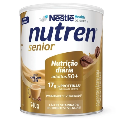 NUTREN SENIOR Pó Café com Leite | Nutrição Balanceada para Idosos