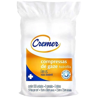 Compressa de Gaze 7,5x7 cm | Pacote com 500 Unidades