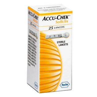 ACCU-CHEK SOFTCLIX II | Lancetas para Monitoramento de Glicose - 25 Unidades