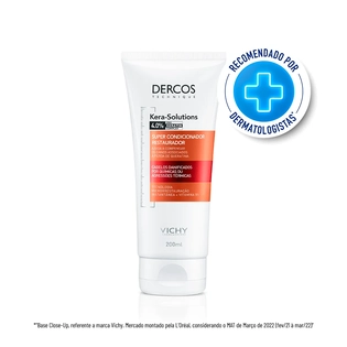 DERCOS Condicionador Kera Solutions 200ml | Hidratante e Fortalecedor para Cabelos