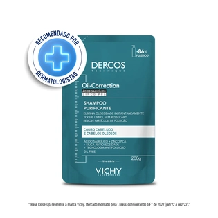 DERCOS Refil Shampoo Oil Correction | Efeito Imediato para Cabelos Oleosos