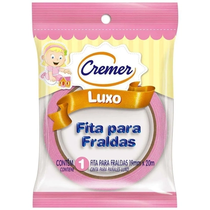 FITA FRALDA ROSA 19MM X 20M | CREMER - CAIXA COM 20 UNIDADES