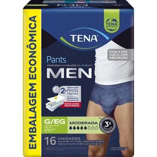 Fralda Tena Roupas Intimas Pants Men G/EG Moderado | Pacote com 16 Unidades