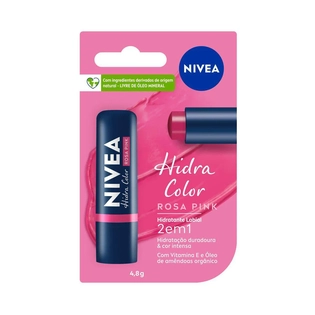 NIVEA Protetor Labial Color Rosa | Hidratante Labial Colorido e Proteção Labial